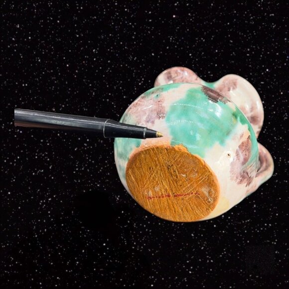 Italian Art Pottery Miniature Pitcher Carafe Ceramic Pottery Hand Painted Italy - Picture 7 of 12